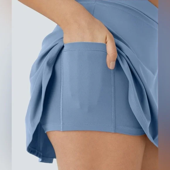 NWT- HALARA - Light Blue Tie-Waist Skort - size S - Picture 4 of 11